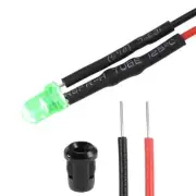 5Set DC12V 3mm Pre Wired LED w Holder Emerald Green Light Len 6mm Panel Mount