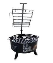 asador de carne parrilla fogonero criollo para coccion a la cruz estaca asado