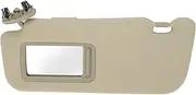 X AUTOHAUX Left Driver Side Sun Visor Fit for Toyota Corolla 2007 2008 2009 2010 2011 2012 2013, with Makeup Mirror | Beige Front Left Sun Protection Shade Replaces No.74320-02711-E0
