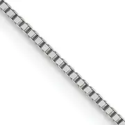 18K White Gold 16 Inch .7mm Box With Lobster Clasp Chain