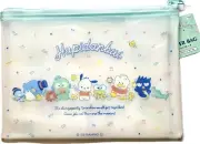 Sanrio x Daiso Flat Pouch “Hapidanbui” Dual Sided, Pochacco Tuxedo Sam Pekkle