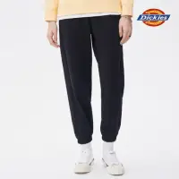 在飛比找momo購物網優惠-【Dickies】女款黑色純棉側邊拼接針織縮口褲｜DK011