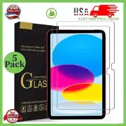 (5 Pack) Glass Screen Protector for iPad 10th Generation (10.9 inch 2022 models)