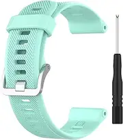 Chofit Straps intended for Garmin Forerunner 745 Strap, Replacement Sport Silicone Wristband Arm Band Bracelet intended for Forerunner 745 GPS Smart Watch (Teal)