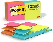 Post-it Pop-Up Notes, 3 in x 3 in, Cape Town Collection, 12 Pads/Pack (R330-N-ALT)