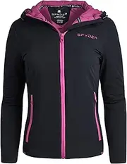 [Spyder] Women's Performance Windbreaker Jacket - Insulated Lightweight Full Zip Wind and Water-Resistant Hooded Jacket (S-XL)