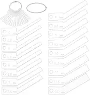 BENECREAT 17pcs Clear Laser Focal Test Ruler, Laser Cutting & Engraving Gauge Acrylic Cutting Distance Tool for Laser Machine Crafting and General Layout Work
