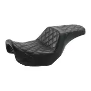 Black Driver Rider Passenger Seat Fit For Harley Dyna Super Glide Fat Bob 06-17