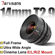 7artisans 14mm T2.9 Full Frame Cinema Lens for Sony E Canon RF Nikon Z Leica L
