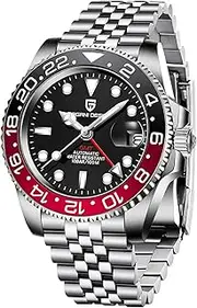 [BY BENYAR] Pagani Design 40mm Men's Watch, GMT Multi Time Zone Automatic Watches, Luxury Sapphire Glass Mechanical Watches for Men, Stainless Steel Water Resistant Clock PD-1662