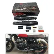 Fit For Royal Enfield GT & Interceptor 650 "SS R R Exhaust Silencer Black"