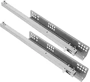 SOESFOUFU 1 Pair Detachable Silent Drawer Slides Heavy Duty Two Section Hydraulic Damping Rails for Smooth Operation and Easy Installation for Household