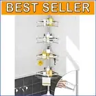 Rustproof Adjustable Shower Corner Caddy with 4 Tension-mounted Shelves, 39.2...