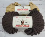 Vintage Lot Of 2 Scotch Braid Macrame Cord 50 Yds Each Boho Art Craft