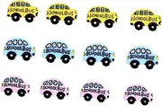 12pcs Hairpins Hair Volume Clip Mobile Phone Case Decor Brooch Making Flatback Charms Jewelry Making Bus Charms Resin Decor for DIY Refrigerator Sticker Decor School Bus