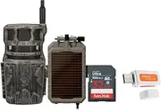 Stealth Cam Revolver 36MP 360-Degree Cellular Trail Camera Bundle with Lithium Solar Power Panel, 32GB Ultra SDHC UHS-I Memory Card, and SD USB 2.0 Card Reader (4 Items)