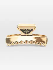 Gold Metal Logo Plaque Claw Clip