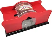 Binxind Manual Card Shuffler Poker Shuffle Machine Cards Holder Easy Hand Cranked System Card Shuffler Easy to Use Red