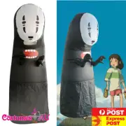 Inflatable No Face Costume Adult Mens Spirited Away Kaonashi Faceless Halloween