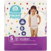 Little Ones Ultra Dry Nappy Pants Size 5 (12-17kg) Walker 23 Pack