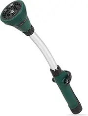 FEDITA Watering Wand, 15" Garden Hose Wand 8 Adjustable Spray Patterns Nozzle with Thumb Control Shut Off Valve and Ergonomic Grip for Hanging Baskets, Planting, Car Washing