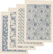 HAWILLOSCH 4 Sheets Chinese Style Transfer Paper Durable Decals for DIY Pottery Projects High Temperature Resistant Easy to Use for Artistic Creations