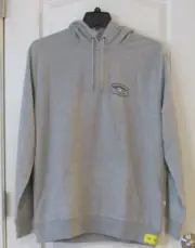 QuickSilver Into The Clouds Pullover Fleece Hoodie Gray Men's Sz M NWT