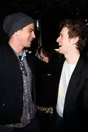Actor Josh Hartnett director Daryl Wein arrive at the "Breaking Up- Old Photo