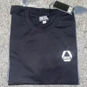 Diesel T Just 8-3 Maglietta T-Shirt NWT $65 Deep Black Men Size Medium