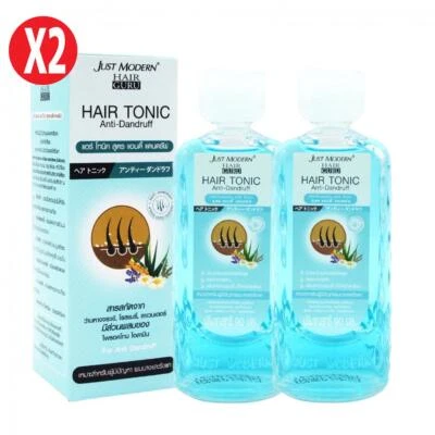 2X Just Modern Hair Guru Tonic Anti-Dandruff Thinning Reduce itching [90ml.]