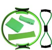 Pilates Ring Set, Pilates Equipment Set,Elastic Resistance Bands | Pilates Ring Circle Set, Loot Bands, Stretching Equipment for Legs, Arms & Arms