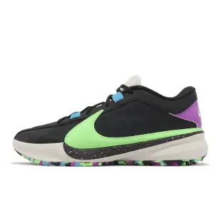 【NIKE 耐吉】籃球鞋 Freak 5 EP 黑 綠 紫 字母哥 希臘怪物 男鞋 5代(DX4996-002)