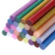 30pcs Mini Hot Glue Gun Sticks 4"x0.43" for Glue Gun, Glitter 10 Colors