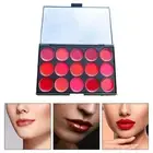 15 Colors Lip Palette Matte Lipstick Multifunction Embellish Makeup Set Palette