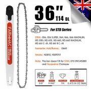 36'' Chainsaw Guide Bar & Chain Combo Alloy 3/8'' 0.063'' 114DL for Stihl MS660