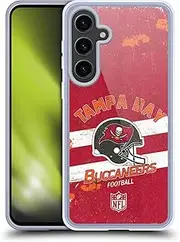 Head Case Designs Officially Licensed NFL Helmet Distressed Tampa Bay Buccaneers Logo Art Soft Gel Case Compatible with Samsung Galaxy S24+ 5G