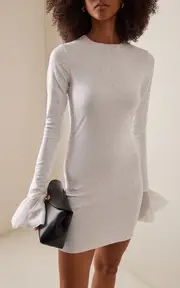 [ROTATE] Pearl-Embellished Jersey Mini Dress