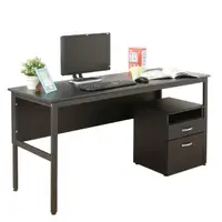 在飛比找momo購物網優惠-【DFhouse】頂楓150公分電腦桌+活動櫃-黑橡木色