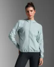 Aero Jacket, 2XU, XL, Smoke Blue/White Reflective, Female