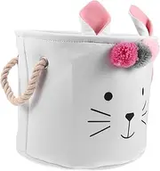 Cute Laundry Basket Lid Fabric Storage Pouch Large Organizing Basket for Clothes New Mum