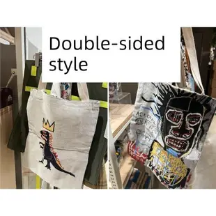35X45cm提花購物袋藝術家巴斯奎特Jean-Michel Basquiat 咖啡店