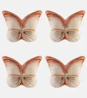 [Bordallo Pinheiro] Bordallo Pinheiro Cloudy Butterflies set of 4 dessert plates by Claudia Schiffer