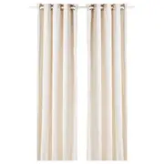 MOALINA curtains, 1 pair, beige, 145x250 cm