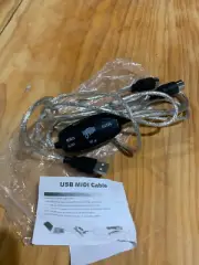 USB MIDI Interface Cable PC & Mac Keyboard FL Studio & Ableton Live Compatible