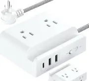 ZARDIEE power Strip With 2 USB Ports And 1 Type C / 4 Total Outlets/ Phone Stand
