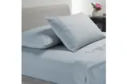 Bianca Heston Fabric Cotton Steel Blue Fitted Bedding Sheet Set