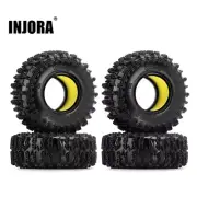 INJORA Silicone Rubber Inserts and Cling On Tires for 1/24 SCX24 AX24 1/18 TRX4M