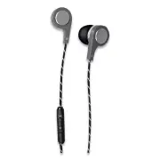 Maxell 199600 4 ft. Cord Bass 13 Metallic Earbuds with Microphone - Silver New