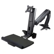 StarTech ARMSTSCP1 Sit Stand Monitor Arm - Desk Mount Adjustable Sit-Stand Workstation Arm for Single 27" VESA Mount Display