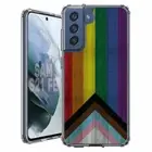 For Samsung Galaxy S20 S21 S23 S24 FE 5g TPU Case+Glass(Wood Pride Flag)